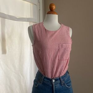 JCrew Linen Blend Striped Tank